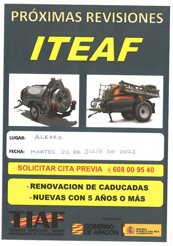 Imagen Inspección Técnica de Sulfatadoras en Alerre
